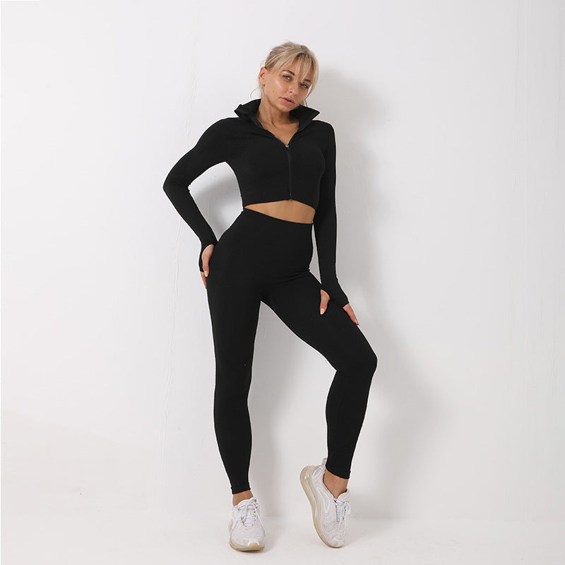 3PCS Yoga Set Seamless Sport Set Women Gym Clothing Leggings Women Crop Top Sports Bra Women Fitness Gym Set Womens Outfits Tracksuit - 3KDyn